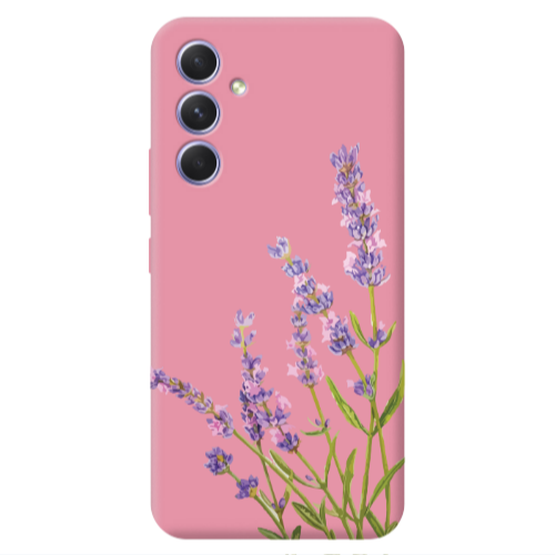Samsung A54 Flowers 8 Pink Colored Silicone TPU Θήκη