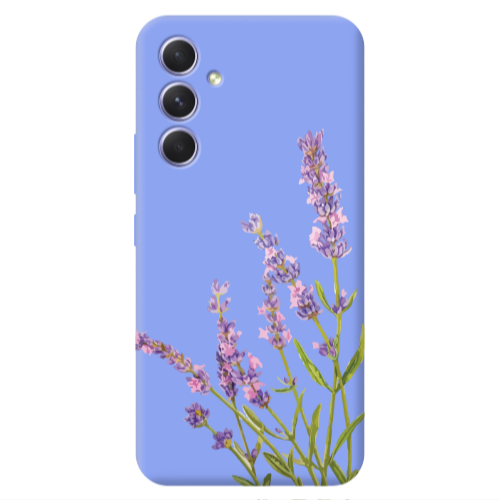 Samsung A54 Flowers 8 Light Purple Colored Silicone TPU Θήκη