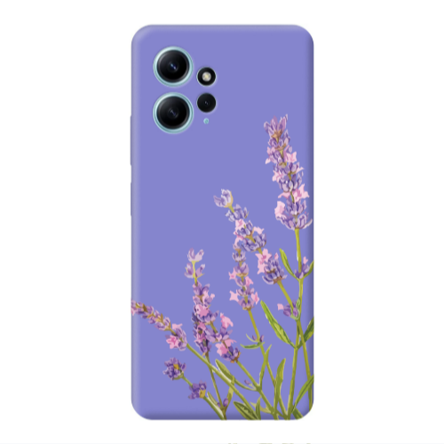 Xiaomi Redmi Note 12 4G Flowers 8 Purple Colored Silicone TPU Θήκη