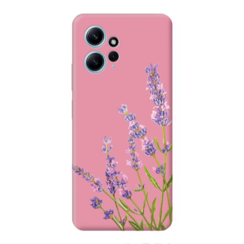 Xiaomi Redmi Note 12 4G Flowers 8 Pink Colored Silicone TPU Θήκη