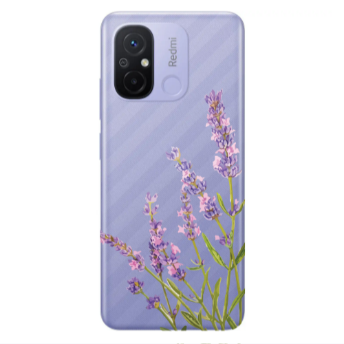 Xiaomi Redmi 12C Flowers 8 Transparent Silicone TPU Θήκη
