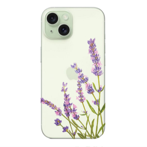 Apple iPhone 15 Plus Flowers 8 Transparent Silicone TPU Θήκη