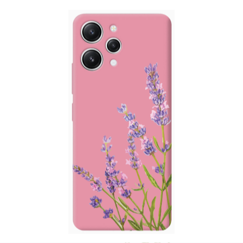 Xiaomi Redmi 12 Flowers 8 Pink Colored Silicone TPU Θήκη