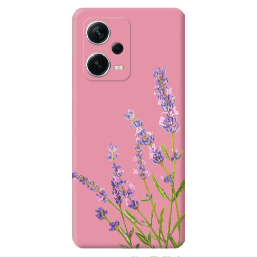Xiaomi Poco X5 Flowers 8 Pink Colored Silicone TPU Θήκη