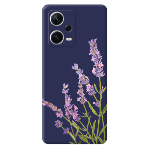 Xiaomi Poco X5 Flowers 8 Dark blue Colored Silicone TPU Θήκη