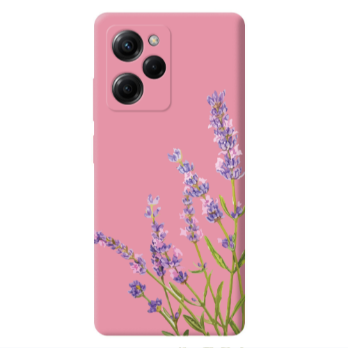 Xiaomi Poco X5 Pro Flowers 8 Pink Colored Silicone TPU Θήκη