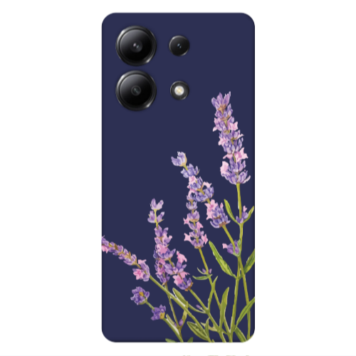 Xiaomi Redmi Note 13 4G Flowers 8 Dark blue Colored Silicone TPU Θήκη