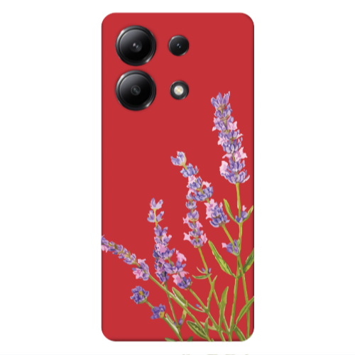 Xiaomi Redmi Note 13 4G Flowers 8 Red Colored Silicone TPU Θήκη