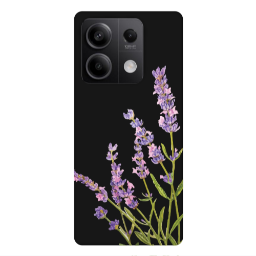 Xiaomi Redmi Note 13Pro 5G Flowers 8 Black Colored Silicone TPU Θήκη