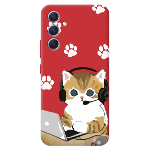 Samsung A36 Call Center Red Colored Silicone TPU Θήκη