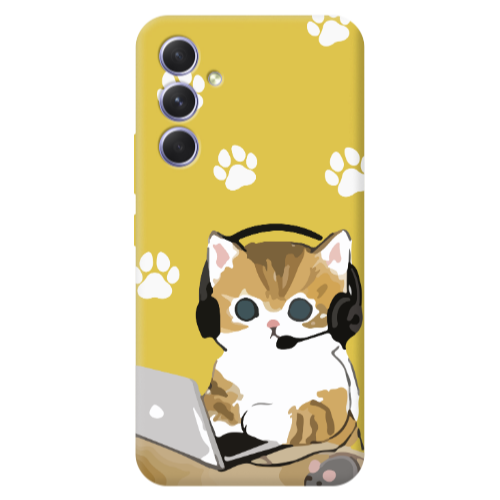 Samsung A56 Call Center Yellow Colored Silicone TPU Θήκη
