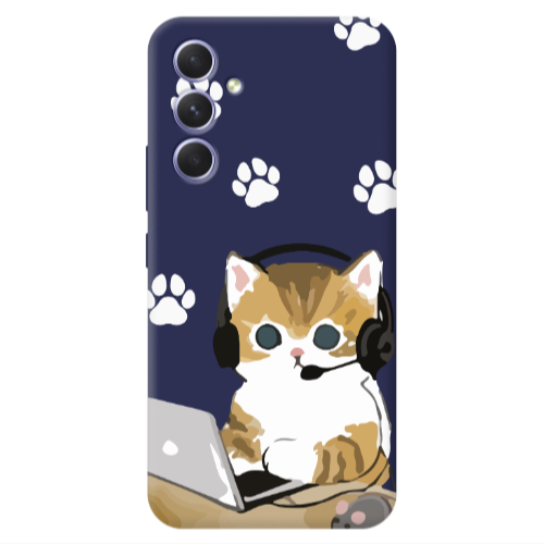 Samsung A54 Call Center Dark blue Colored Silicone TPU Θήκη