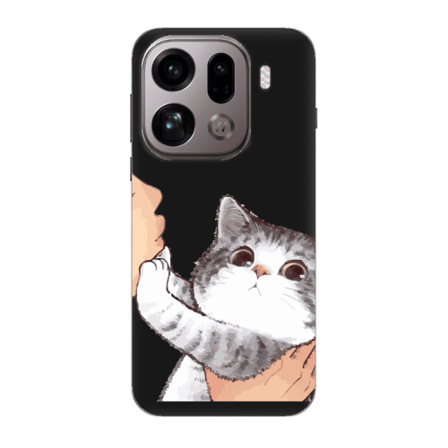 Oppo Find X9 Pro No Kiss Black Colored Silicone TPU Θήκη