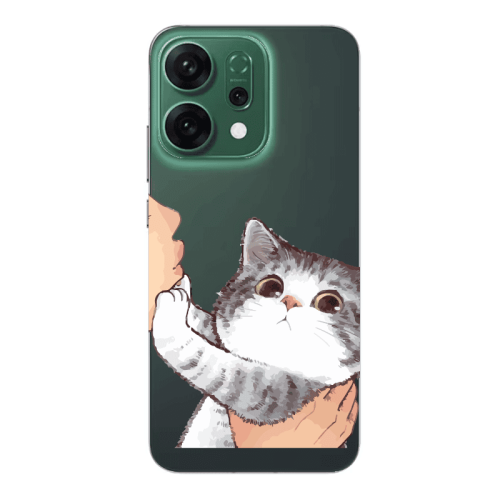 Oppo RENO 14 No Kiss Transparent Silicone TPU Θήκη