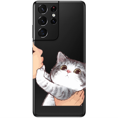 Samsung S21 Ultra No Kiss Transparent Silicone TPU Θήκη