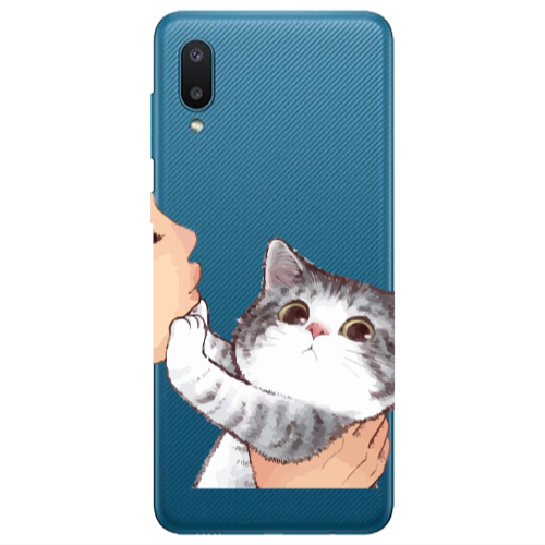 Samsung A02 No Kiss Transparent Silicone TPU Θήκη