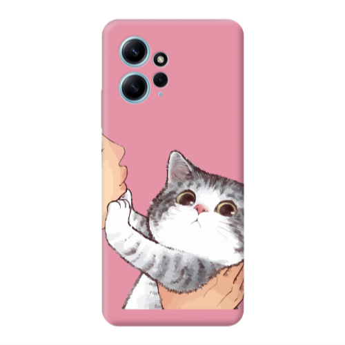 Xiaomi Redmi Note 12 4G No Kiss Pink Colored Silicone TPU Θήκη