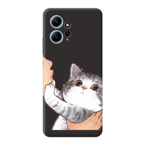 Xiaomi Redmi Note 12 4G No Kiss Black Colored Silicone TPU Θήκη