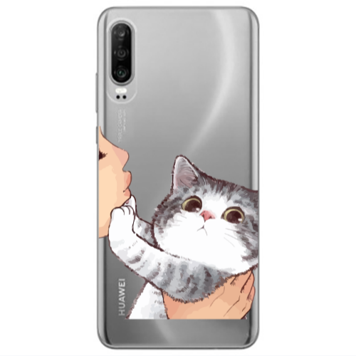 Huawei P30 No Kiss Transparent Silicone TPU Θήκη
