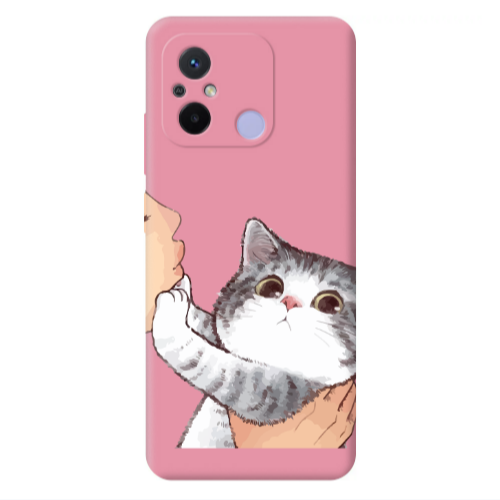 Xiaomi Redmi 12C No Kiss Pink Colored Silicone TPU Θήκη