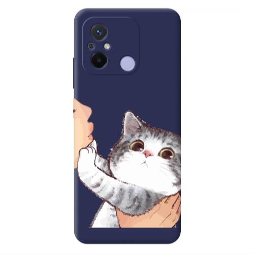 Xiaomi Redmi 12C No Kiss Dark blue Colored Silicone TPU Θήκη