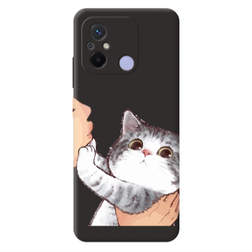 Xiaomi Redmi 12C No Kiss Black Colored Silicone TPU Θήκη