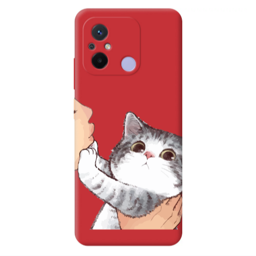Xiaomi Redmi 12C No Kiss Red Colored Silicone TPU Θήκη