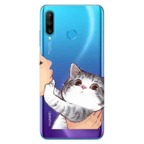 Huawei P30 Lite No Kiss Transparent Silicone TPU Θήκη