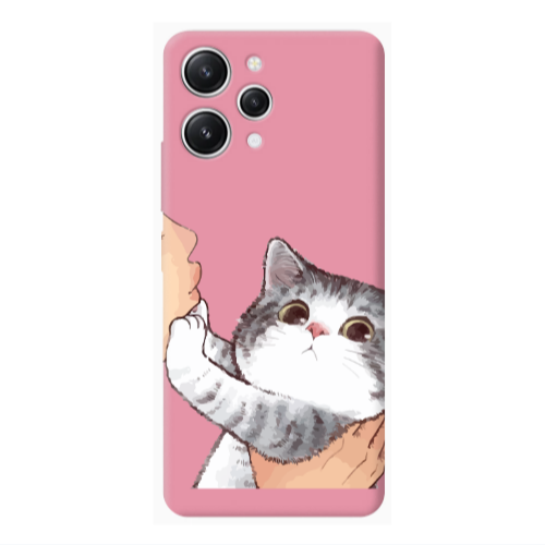 Xiaomi Redmi 12 No Kiss Pink Colored Silicone TPU Θήκη
