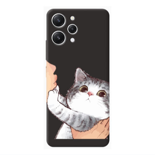 Xiaomi Redmi 12 No Kiss Black Colored Silicone TPU Θήκη