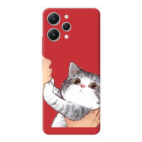 Xiaomi Redmi 12 No Kiss Red Colored Silicone TPU Θήκη