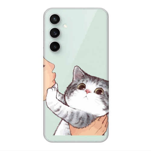 Samsung S23FE No Kiss Transparent Silicone TPU Θήκη