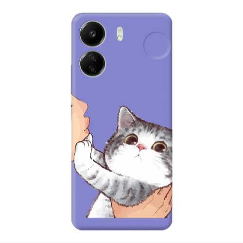 Xiaomi Redmi 13C No Kiss Purple Colored Silicone TPU Θήκη
