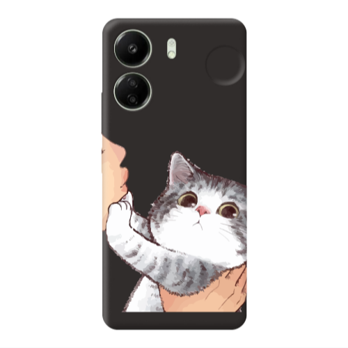 Xiaomi Redmi 13C No Kiss Black Colored Silicone TPU Θήκη