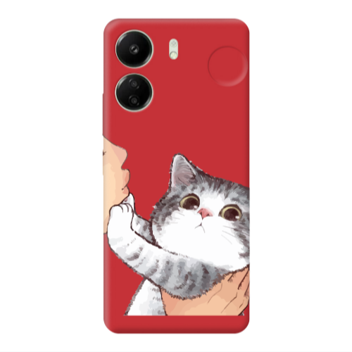 Xiaomi Redmi 13C No Kiss Red Colored Silicone TPU Θήκη
