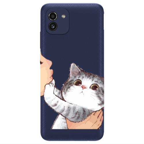 Samsung A03 No Kiss Transparent Silicone TPU Θήκη