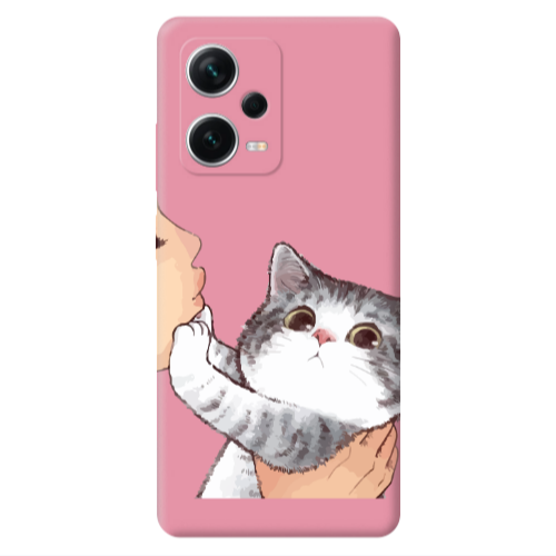 Xiaomi Poco X5 No Kiss Pink Colored Silicone TPU Θήκη