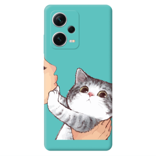 Xiaomi Poco X5 No Kiss Turquoise Colored Silicone TPU Θήκη