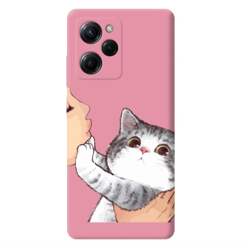 Xiaomi Poco X5 Pro No Kiss Pink Colored Silicone TPU Θήκη