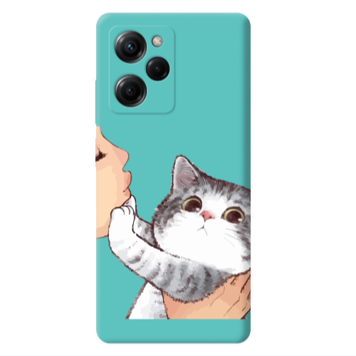 Xiaomi Poco X5 Pro No Kiss Turquoise Colored Silicone TPU Θήκη