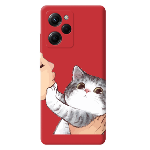 Xiaomi Poco X5 Pro No Kiss Red Colored Silicone TPU Θήκη