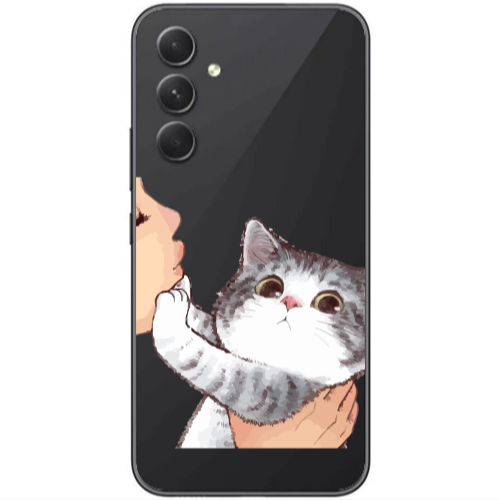 Samsung Galaxy A25 No Kiss Transparent Silicone TPU Θήκη