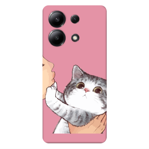 Xiaomi Redmi Note 13 4G No Kiss Pink Colored Silicone TPU Θήκη