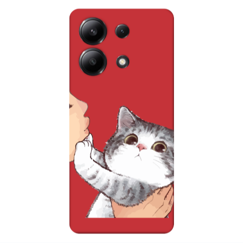 Xiaomi Redmi Note 13 4G No Kiss Red Colored Silicone TPU Θήκη