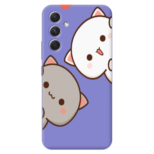 Samsung A56 We are here Purple Colored Silicone TPU Θήκη