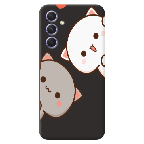 Samsung A56 We are here Black Colored Silicone TPU Θήκη