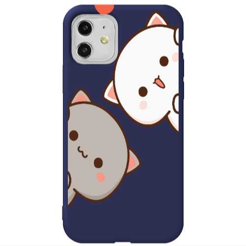 Apple iPhone 11  We are here Dark blue Colored Silicone TPU Θήκη