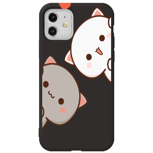 Apple iPhone 11  We are here Black Colored Silicone TPU Θήκη