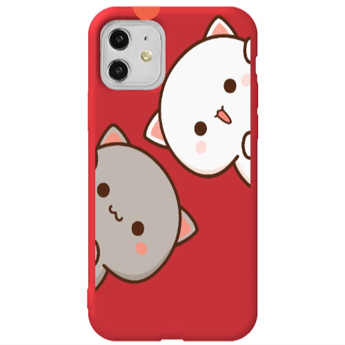 Apple iPhone 11  We are here Red Colored Silicone TPU Θήκη