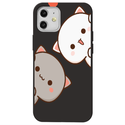 Apple iPhone 12 We are here Black Colored Silicone TPU Θήκη
